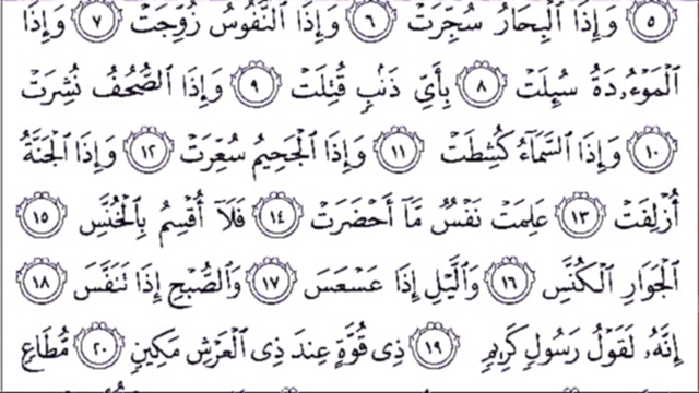 Священный Коран с текстом: Сура 81 At Takwir