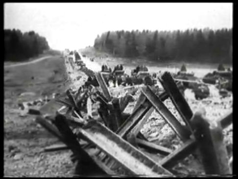 Бои на Бородинском поле. Кадры немецкой кинохроники 1941 г.