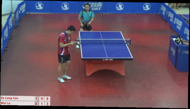 Cao Ze Long vs Lu Wei 11:1,11:5,11:6;3:0 