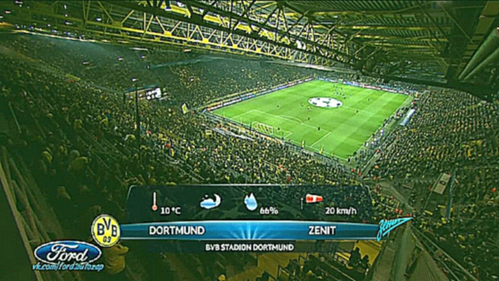 Borussia Dortmund vs Zenit FC full mach 19/03/2014 half 1 @ford.autozap 
