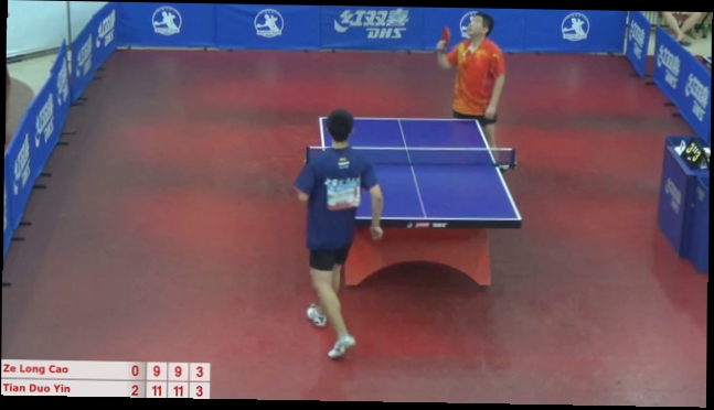 Cao Ze Long vs Yin Tian Duo,9:11; 9:11; 9:11;0:3 