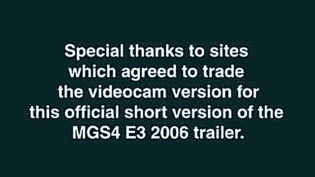  MGS4 E3 2006 Trailer (Cut Version). 