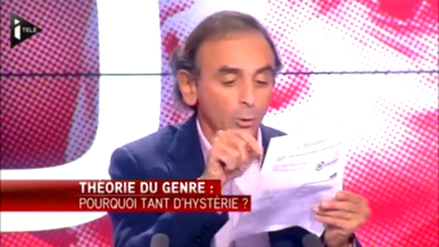 Théorie du genre, pourquoi tant d'hystérie, par Eric Zemmour 