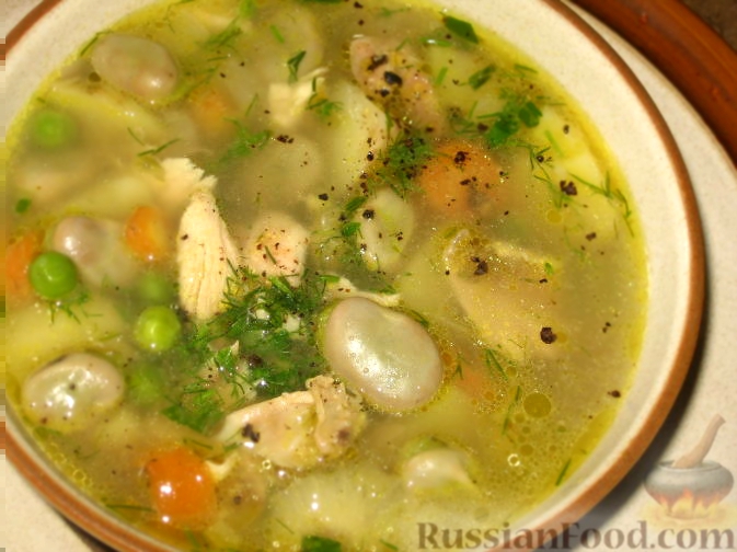 Суп с зеленым горошком рецепт