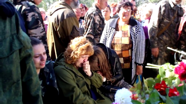 Novorossiya Funeral for 3 Novorossiya Militia Killed 