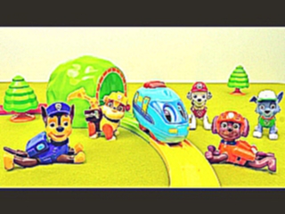 Щенячий Патруль и маленький поезд Томи - Строим железную дорогу. Paw Patrol and little trai Tomy