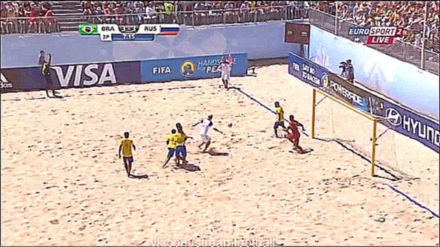 Бразилия 5-6 Россия (Обзор матча 16 июля 2015 г, 1/4 финала Чемпионата Мира по пляжному футболу) 