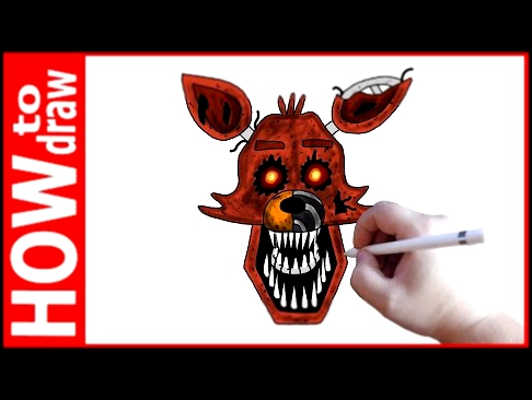 How to draw Nightmare Foxy, FNAF, Как нарисовать Кошмарного Фокси