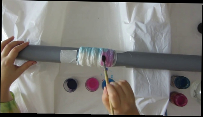 Видео мастер-класс по японскому узелковому батику Шибори, техника Араши. Роспись шёлкового шарфа. 