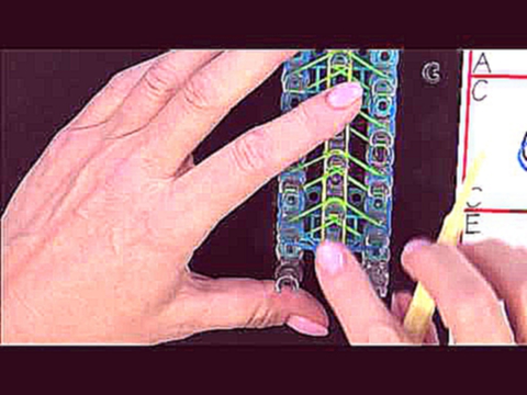 Видео плетение из резинок: Двойной направленный ромб