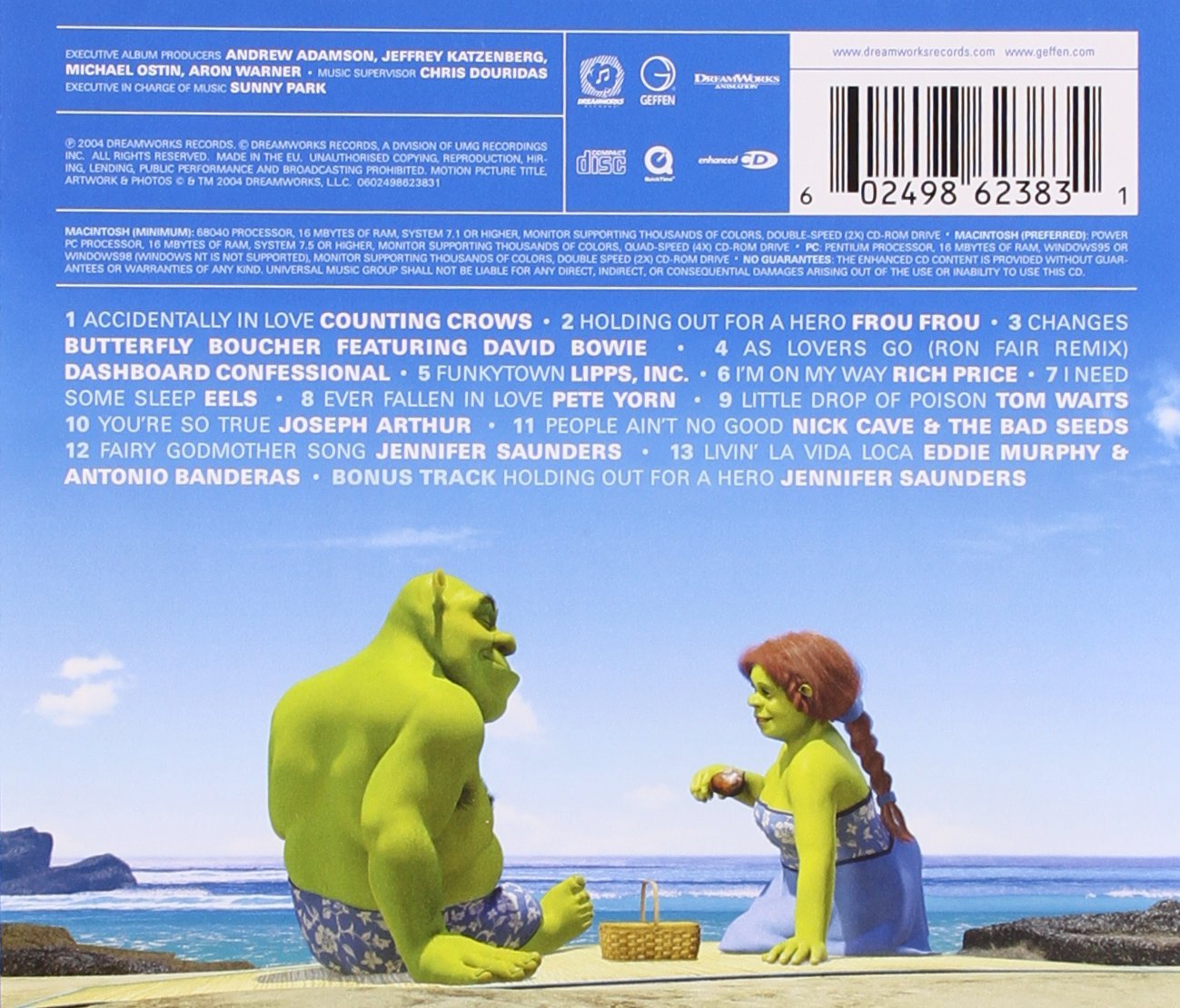 Counting crows accidentally in love. OST Шрек 2. Шрек 2 русская версия CD. Shrek 2007 OST обложка. Шрек саундтрек.