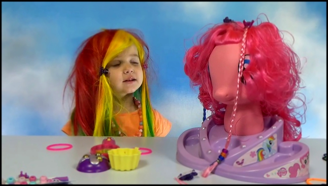 Май Лит Пони Пинки Пай модель причесок игрушка для девочек Рейн Боу Дэш MLP toy with hair 