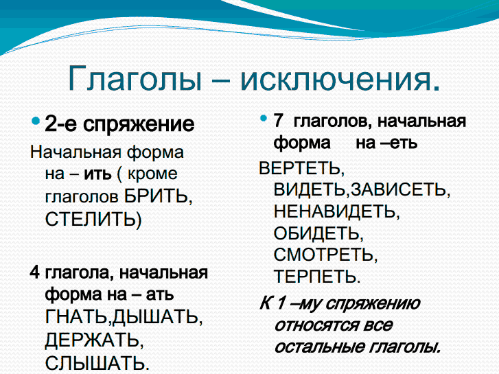 Слова 2 спряжения. Спряжение глаголов исключения. Глаголы исключения. Глаголы исключения 2 спряжения таблица. Исключения спряжений.