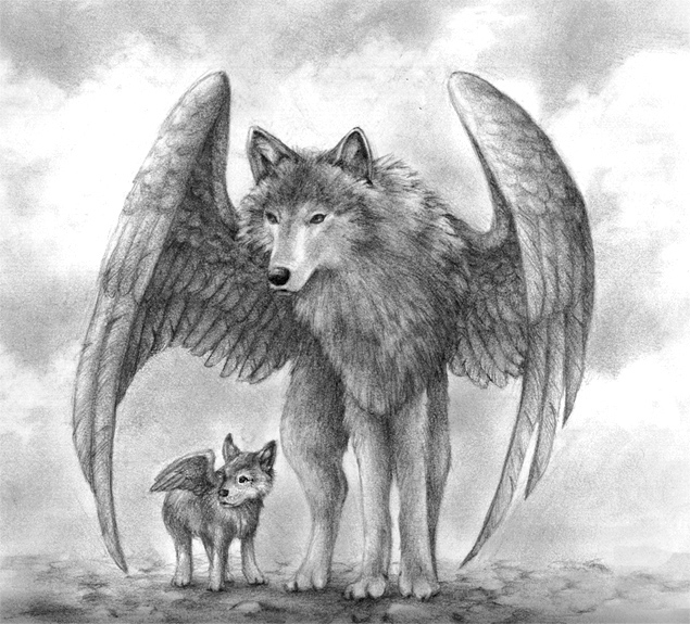 Одинокий Бродяга Волк - И горячая сердцем волчица.
