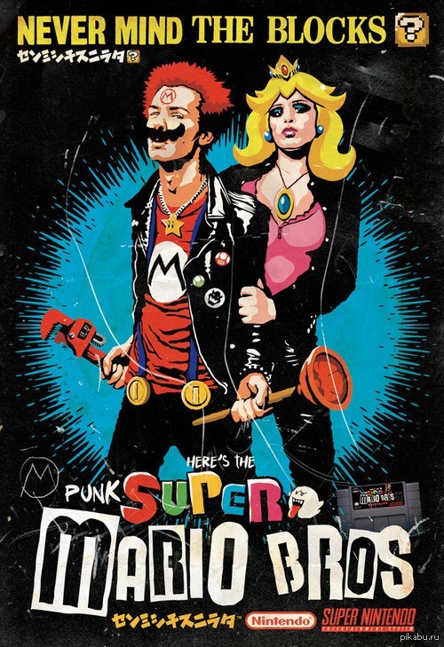 RockBunker магазин рок атрибутики - Super Mario In rock