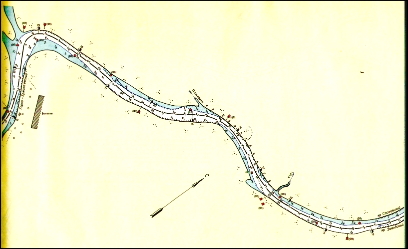Река сура на карте. Лоция реки Сура. Карта глубин реки Сура Чувашия. Река Сура Чебоксарское водохранилище. Лоция Суры Чебоксарское водохранилище.